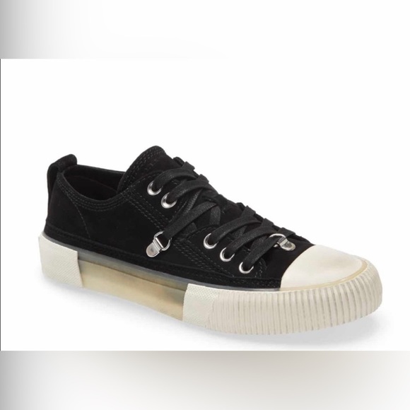 All Saints Shoes - All Saints women low top black and white genuine leather sneakers keds